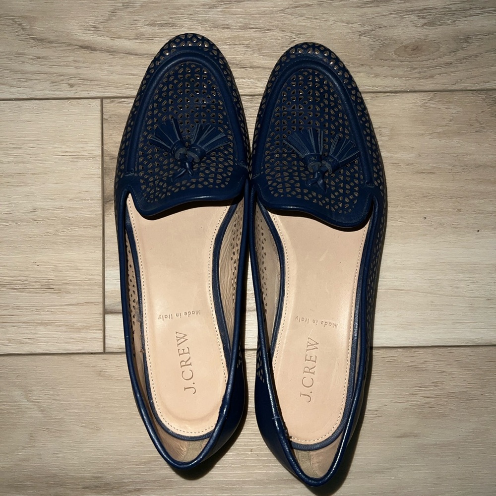 J. Crew Women's Navy Tassel Loafers
